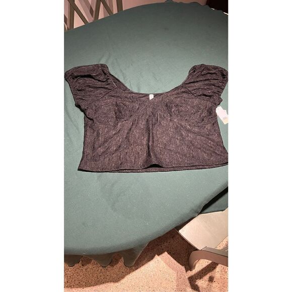 BP BLACK LACE SWEATHEART CROP TOP WOMENS SIZE 3X NEW WITH TAGS - Picture 1 of 10